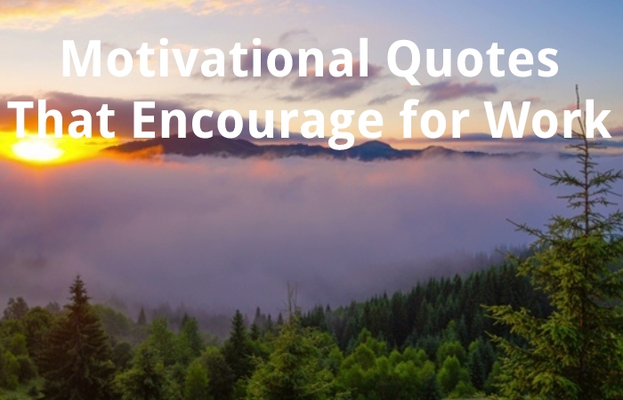 Motivational Quotes That Encourage for Work