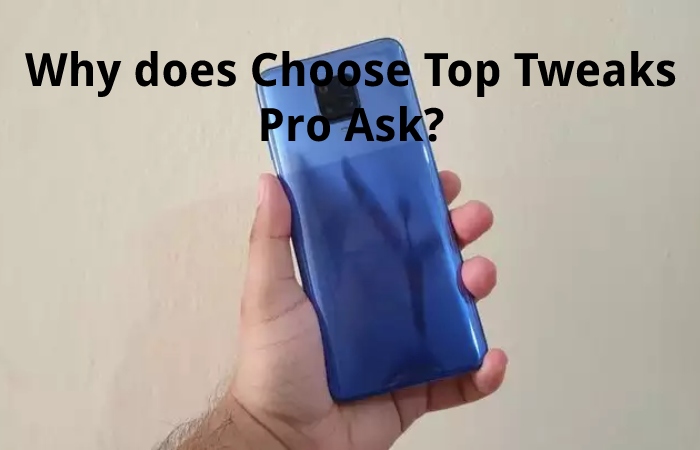 Why does Choose Top Tweaks Pro Ask?