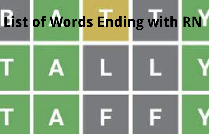 List of Words Ending with RN
