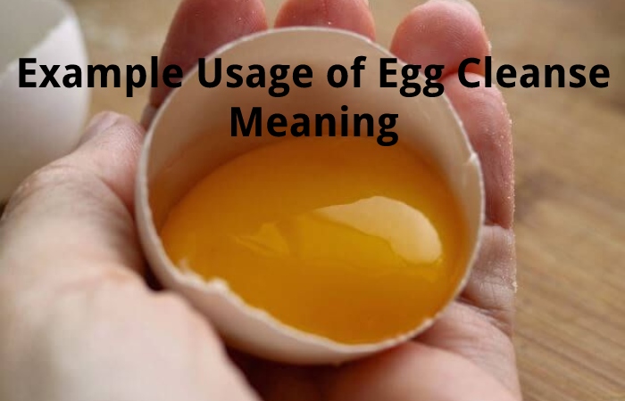 Example Usage of Egg Cleanse Meaning