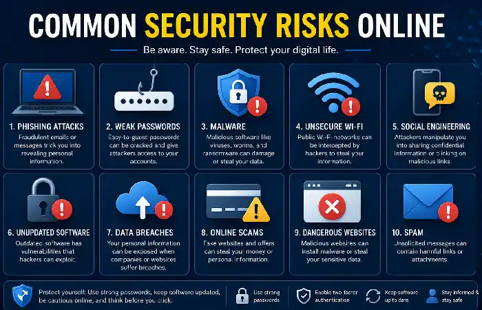 common secutity risks online