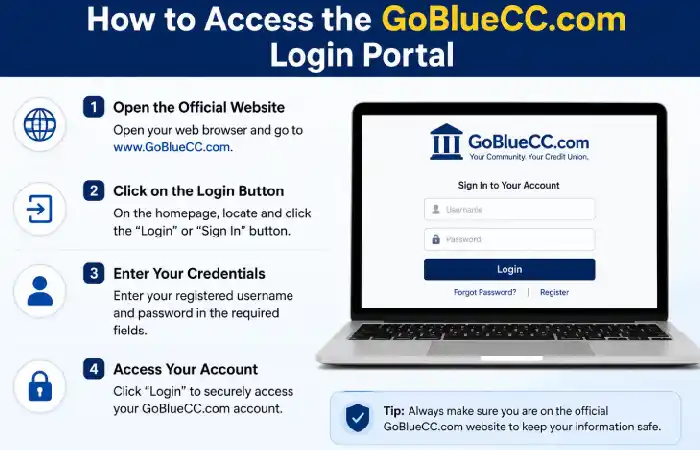 how to access the gobluecc.com login