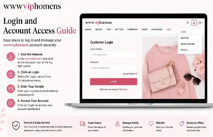 login and account of www.viphomens