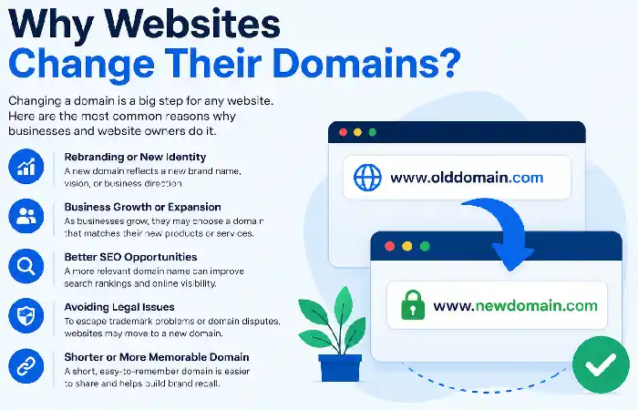 why websites change their domains