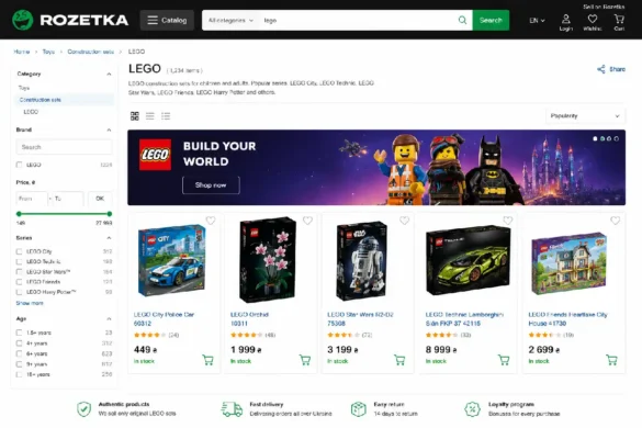 rozetka com ua lego