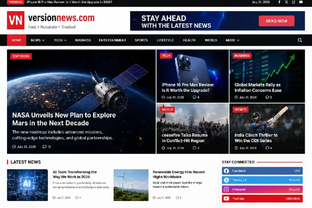 versionnews.com news